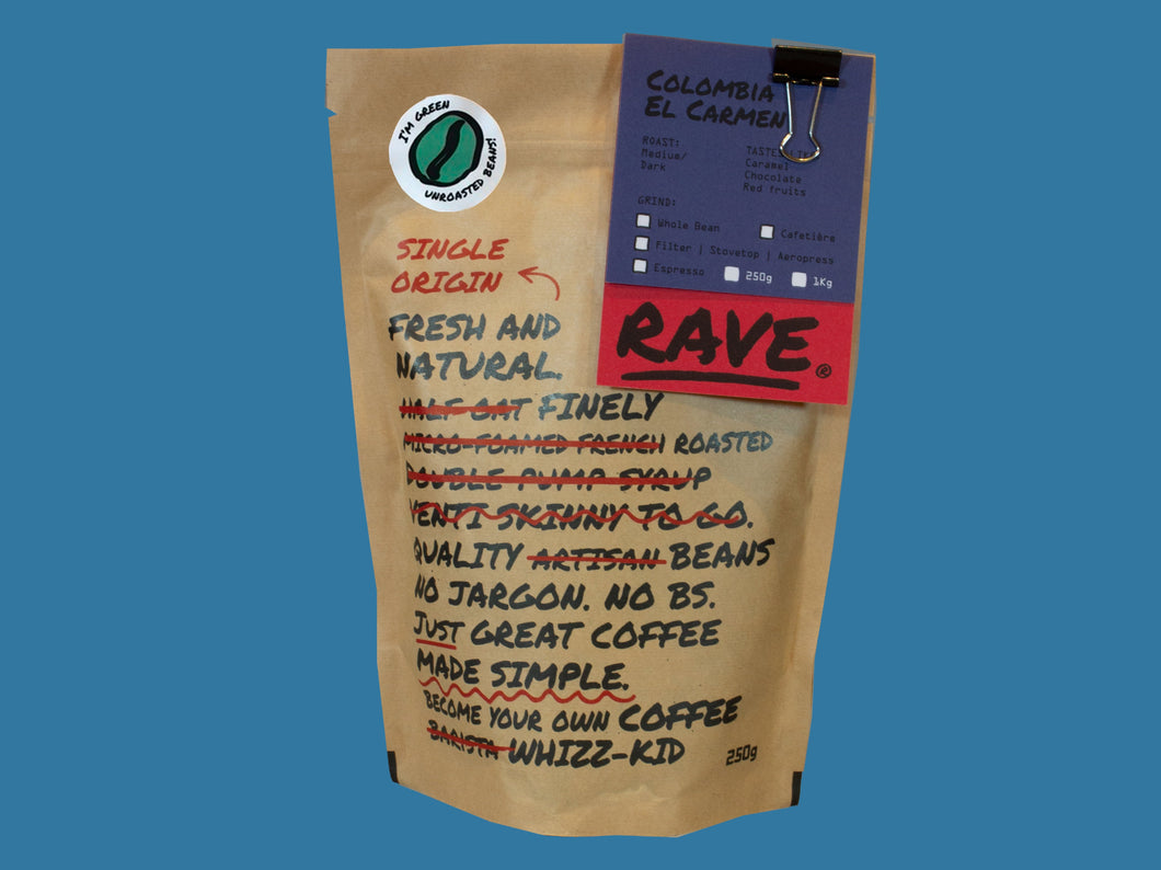 Colombia El Carmen (Suarez Project) <br>Green Coffee Beans