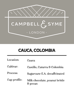 CAUCA, COLOMBIA (sugarcane decaf)